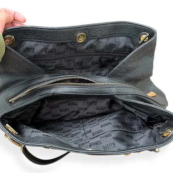 Michael Kors Jet Set Studded Leather Black Handbag | BRAND NEW - Picture 5 of 6